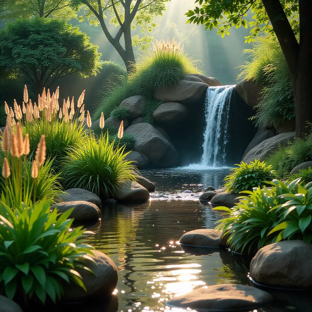 Natural water features integrated into garden design